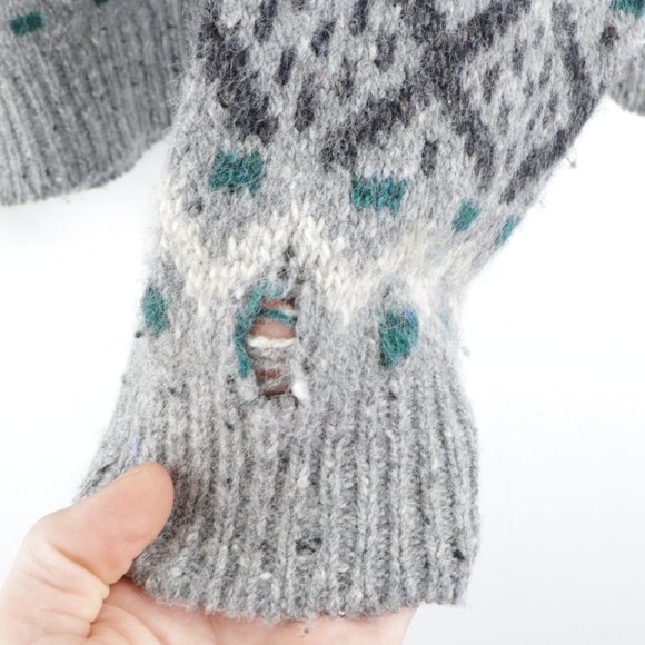 Vintage Streetwear Fair Isle Chunky Wool Sweater - Picture 9 of 10